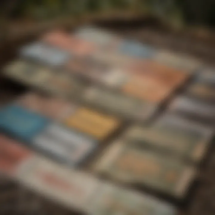 Different types of gorge tickets displayed