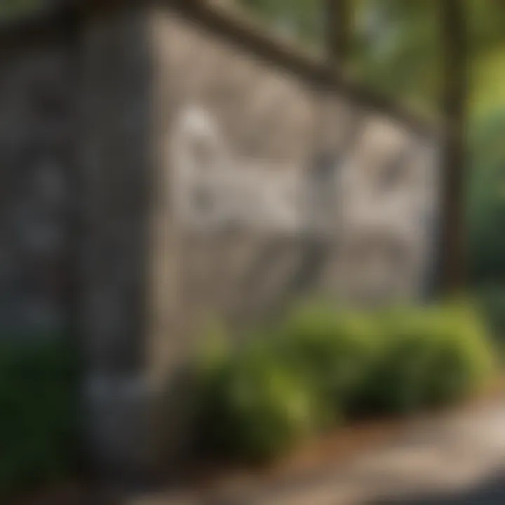 Before and after comparison of a wall cleaned from graffiti.