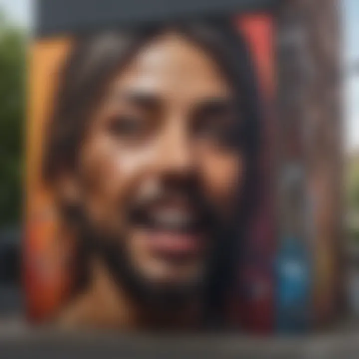 A vibrant urban mural showcasing different graffiti styles.