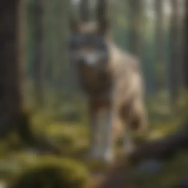Ecological Factors of Gray Wolf Habitats Illustration depicting the ecological factors influencing gray wolf habitats.