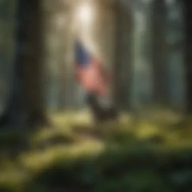 The Great Dane Flag in Nature The Great Dane flag gracefully waving in a serene landscape