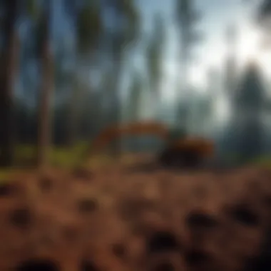 Before and after forestry mulching site showcasing ecological restoration