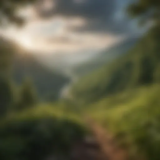 A panoramic view of the Appalachian Mountains revealing a lush green valley.