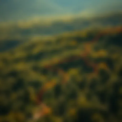 Map illustrating the Trail of Tears route through Chattanooga