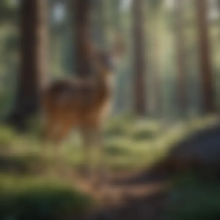 Wildlife thriving in the natural habitat around the campground.