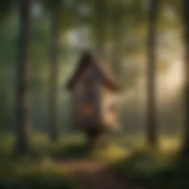 Strategic Site Selection for Bat Houses A strategically placed bat house in a serene woodland setting