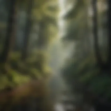 Forests as Vital Carbon Reservoirs Lush forest canopy showcasing carbon storage
