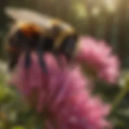 A close-up of a bumblebee on a vibrant flower