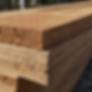 Laminated lumber beams used in modern construction