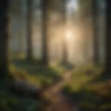 A forest with diverse flora showcasing sustainable land use practices