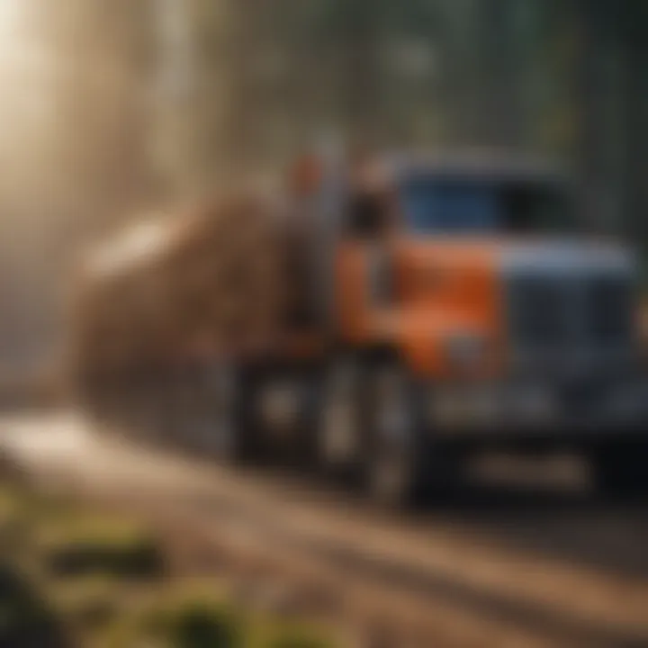 Close-up of advanced logging technology on a truck