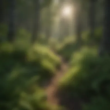 A beautiful landscape shot depicting the diverse flora along the ski trails.