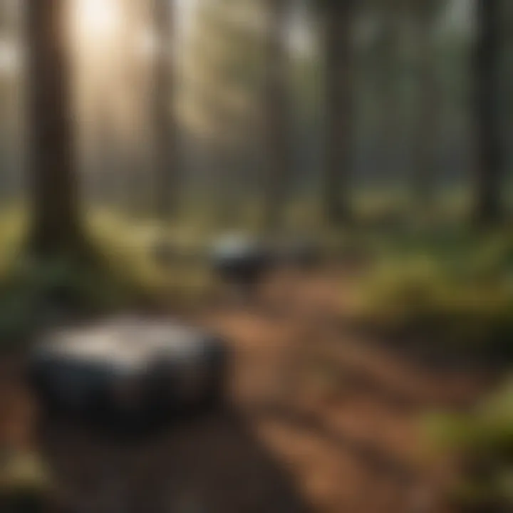 Drone capturing images of forestry for sustainable management