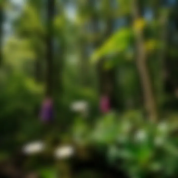 The Biodiversity of Medicinal Flora A lush forest showcasing native medicinal plants