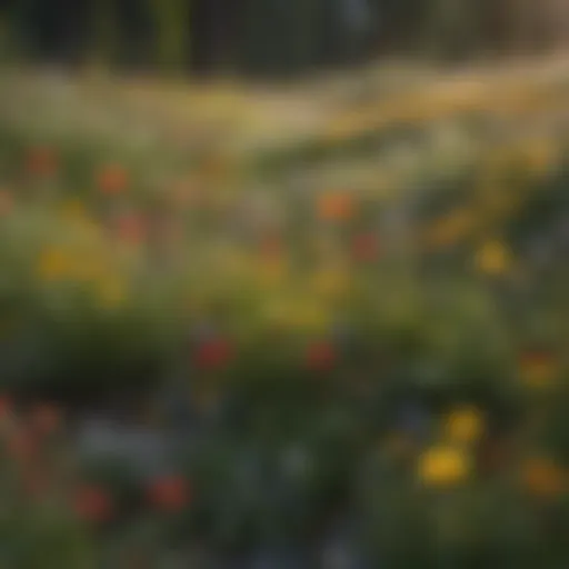 Vibrant field of wildflowers showcasing diversity