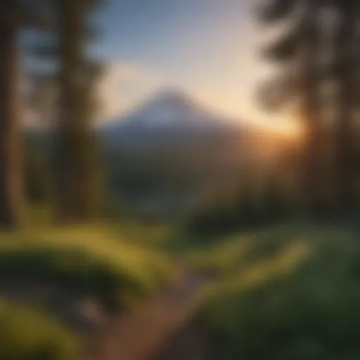 Majestic view of Mt. Hood at sunset