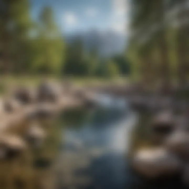 A serene view of Mt. Princeton Hot Springs with natural hot springs pools.