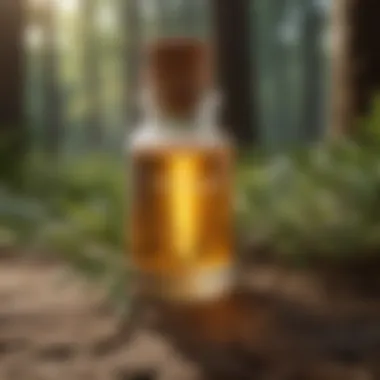 An illustration of essential oils commonly used to deter ticks.