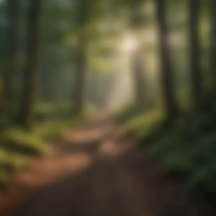 A serene forest path inviting exploration and discovery