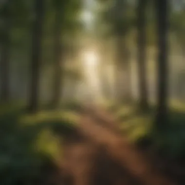 Woodland Setting for Estate Stewardship A calm woodland setting representing stewardship and planning