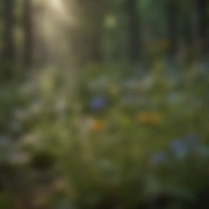 Close-up of a rare northeastern wildflower species