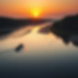 A serene view of the Ohio River at dawn, ideal for anglers seeking tranquility.