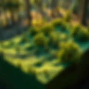 Detailed 3D model of woodland terrain generated by LiDAR data