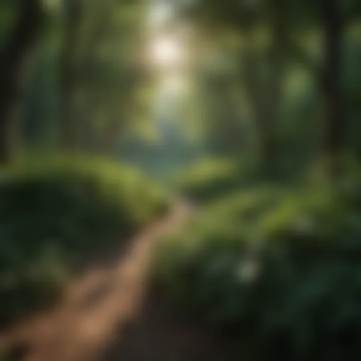 Scenic view of the Ozark Folk Center's landscape showcasing lush greenery.