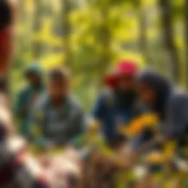 United for Wildlife Protection Community members participating in a conservation project