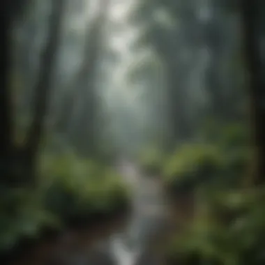 The Biodiversity of Rain Forests Lush greenery of a rain forest showcasing rich biodiversity.