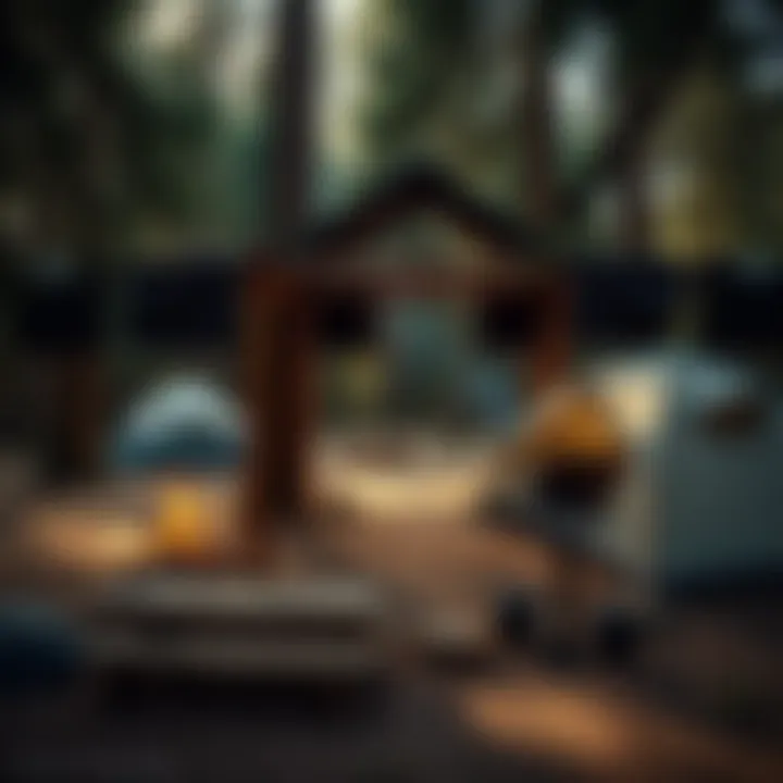 Scenic view of a well-maintained campsite