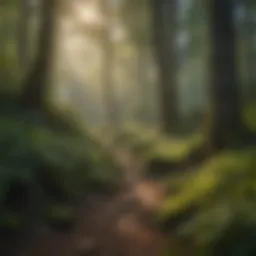 A serene woodland landscape showcasing healthy flora and fauna.
