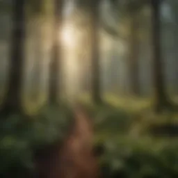A pristine forest ecosystem showcasing biodiversity