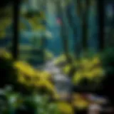 Lush Woodland Ecosystem A serene woodland scene showcasing the lush greenery and vibrant water sources vital for ecosystem health.