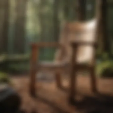 Craftsmanship in Reclaimed Timber A beautifully crafted wooden chair made from reclaimed timber