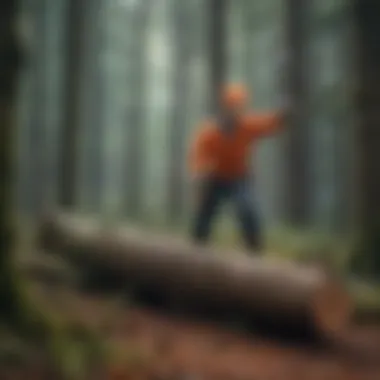Demonstrating Tree Felling Techniques Tree felling technique demonstration