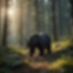 A lush forest landscape showcasing the ideal habitat of black bears