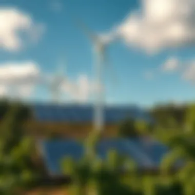 Wind and solar energy systems working in harmony