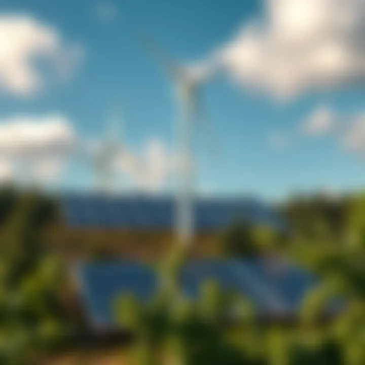 Wind and solar energy systems working in harmony