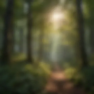 The Beauty of Forest Canopies Lush forest canopy with sunlight filtering through leaves