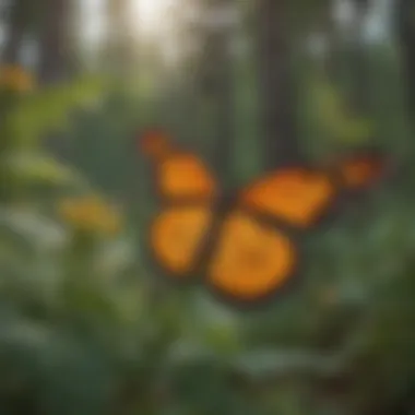 Conservation Efforts for Monarch Butterflies A conservationist planting native flora to support monarch habitats