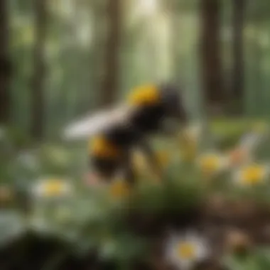 Floral Diversity in Woodland Ecosystems A woodland ecosystem showcasing blooming flora