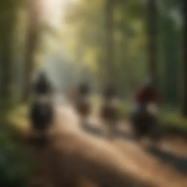 Group of riders enjoying a peaceful Kentucky trail