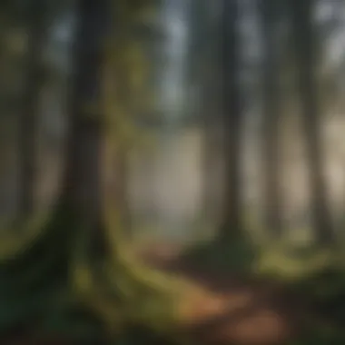 The Aesthetic Appeal of Evergreen Trees in Nature A lush evergreen tree in a forest setting, symbolizing the beauty of nature.
