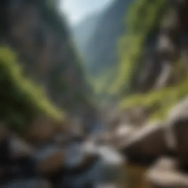 Close-up of the unique geological formations found within Tuckerman's Ravine