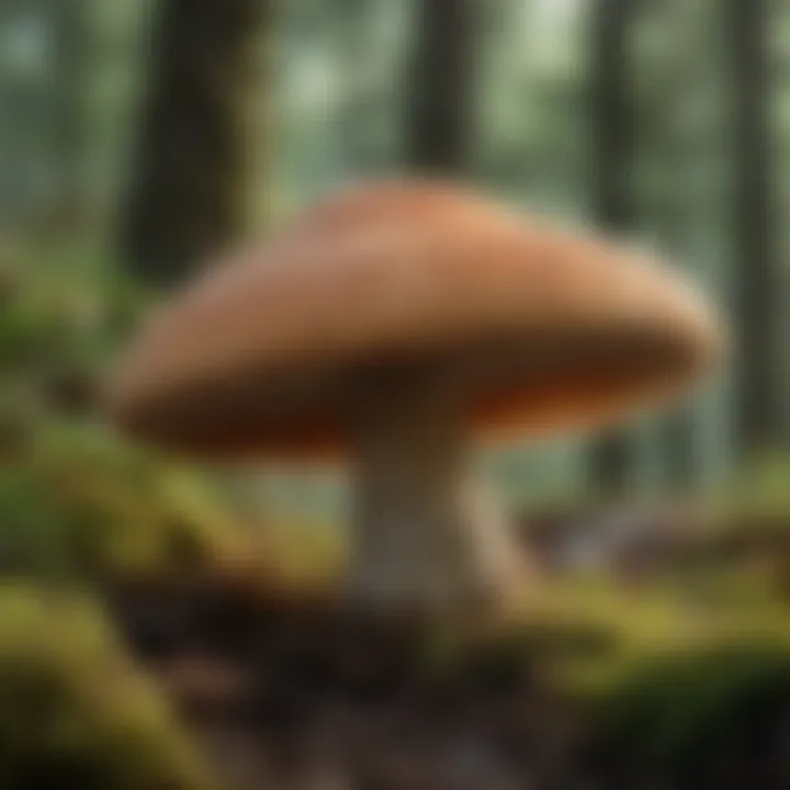 A close-up of an edible mushroom species native to Oregon.