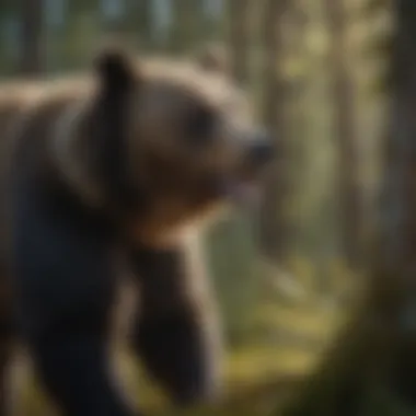 A bear communicating through body language