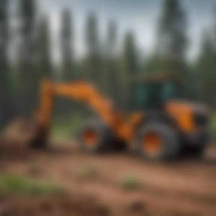 Heavy machinery used in land clearing