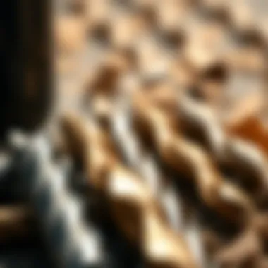 Materials Used in Drill Bit Manufacturing Close-up of materials used in drill bits