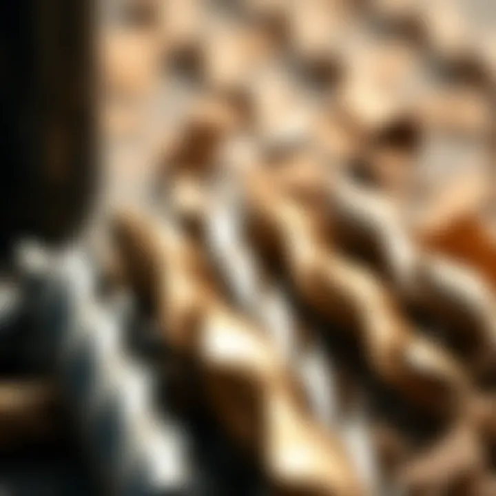 Materials Used in Drill Bit Manufacturing Close-up of materials used in drill bits